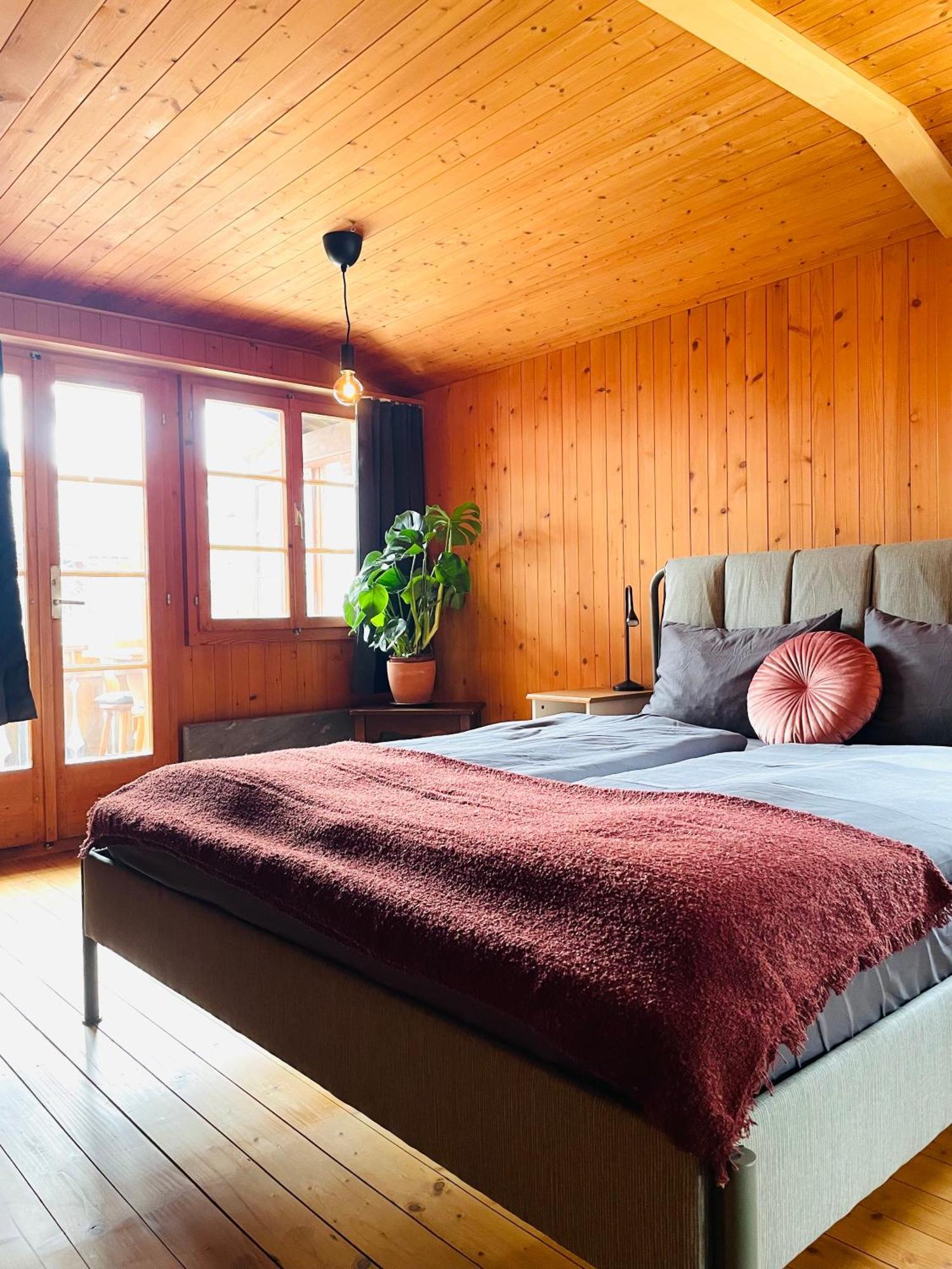 Lovely & Great Equipped Wooden Alp Chalet Flat 坎德施泰格 外观 照片