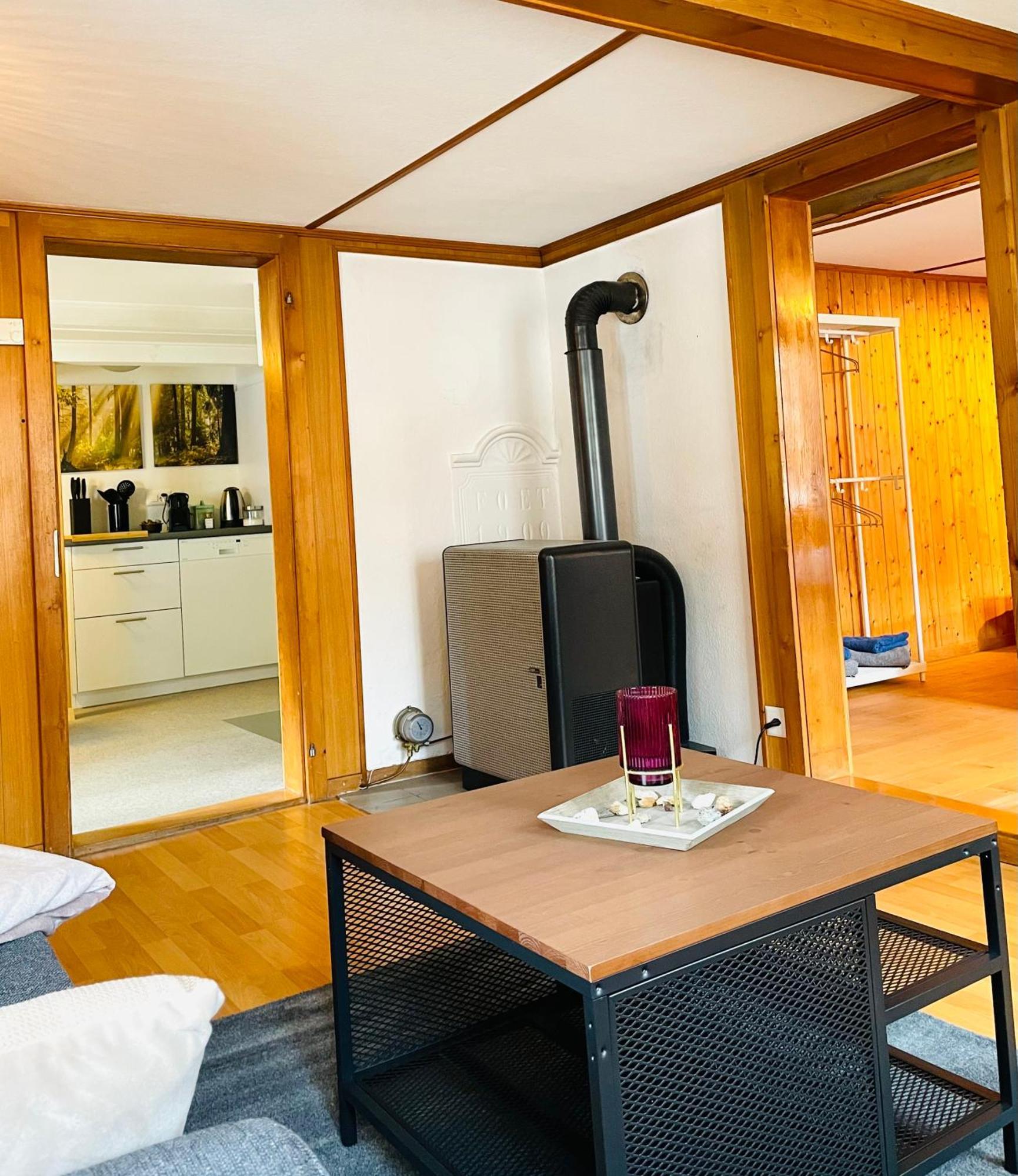 Lovely & Great Equipped Wooden Alp Chalet Flat 坎德施泰格 外观 照片