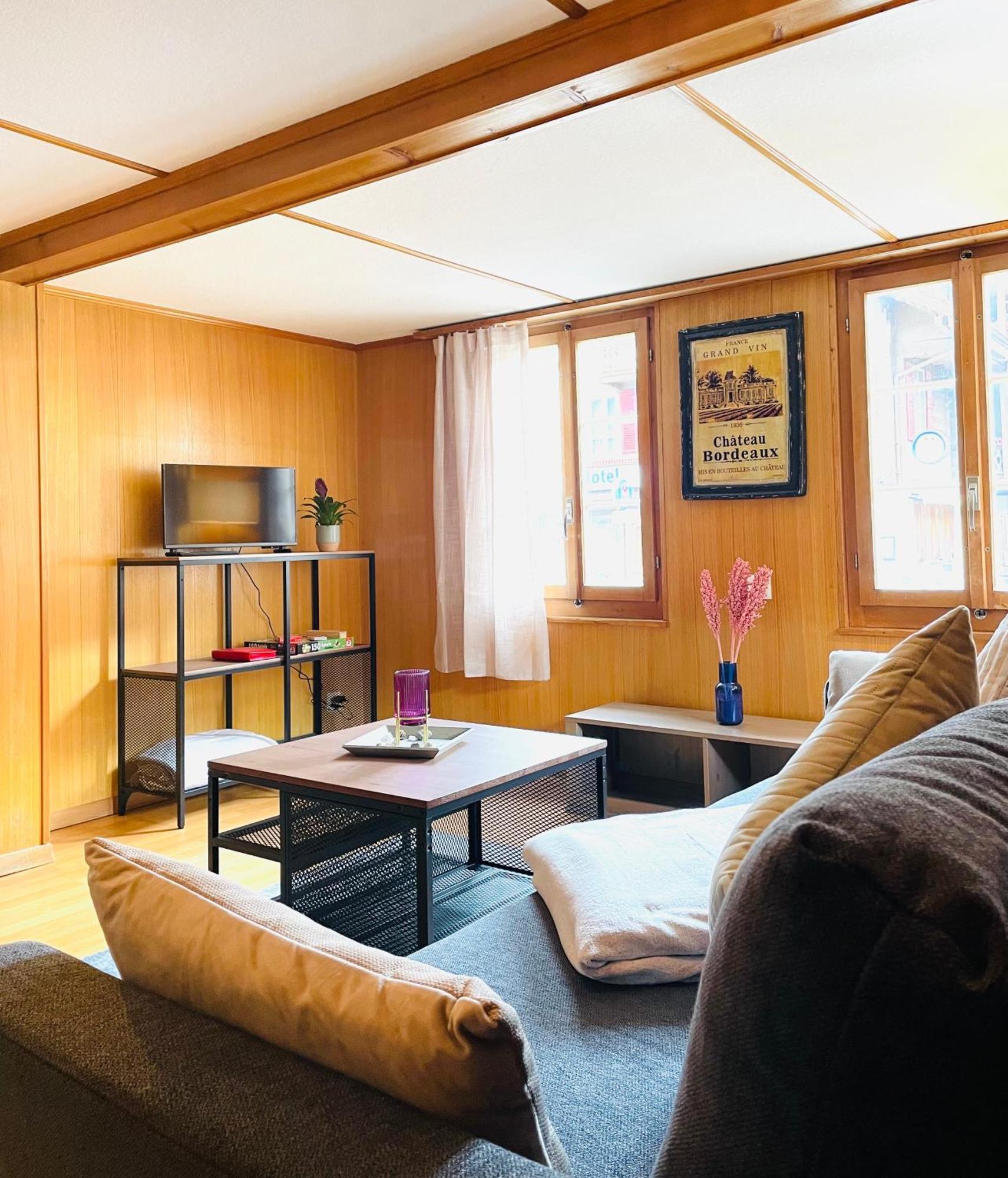 Lovely & Great Equipped Wooden Alp Chalet Flat 坎德施泰格 外观 照片