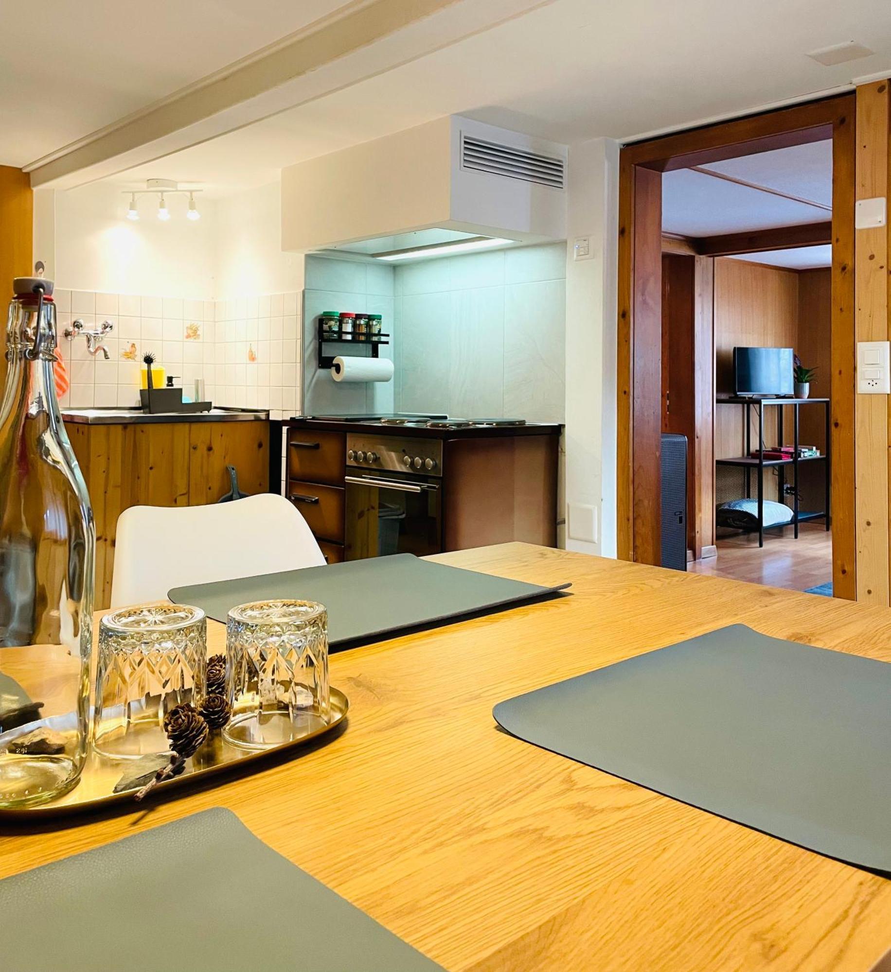 Lovely & Great Equipped Wooden Alp Chalet Flat 坎德施泰格 外观 照片
